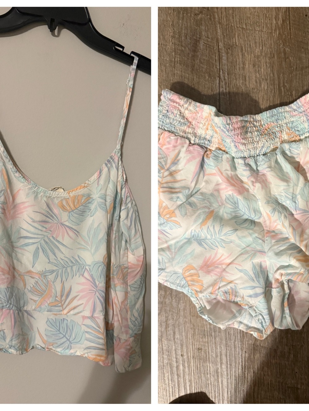 Salt Life Pastel Tropical Print Cami & Shorts Set